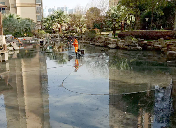 武安景观池淤泥清理